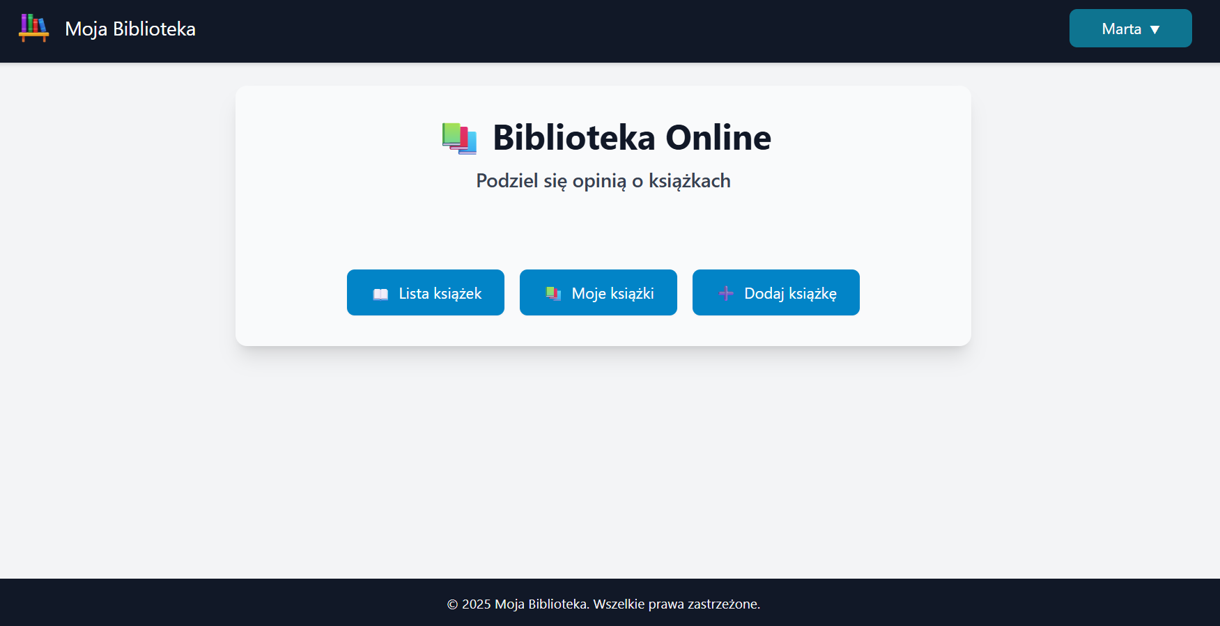 Aplikacja Książki